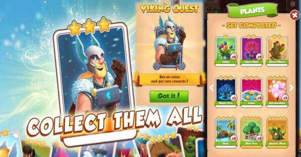 You need coin master golden cards to complete card collections